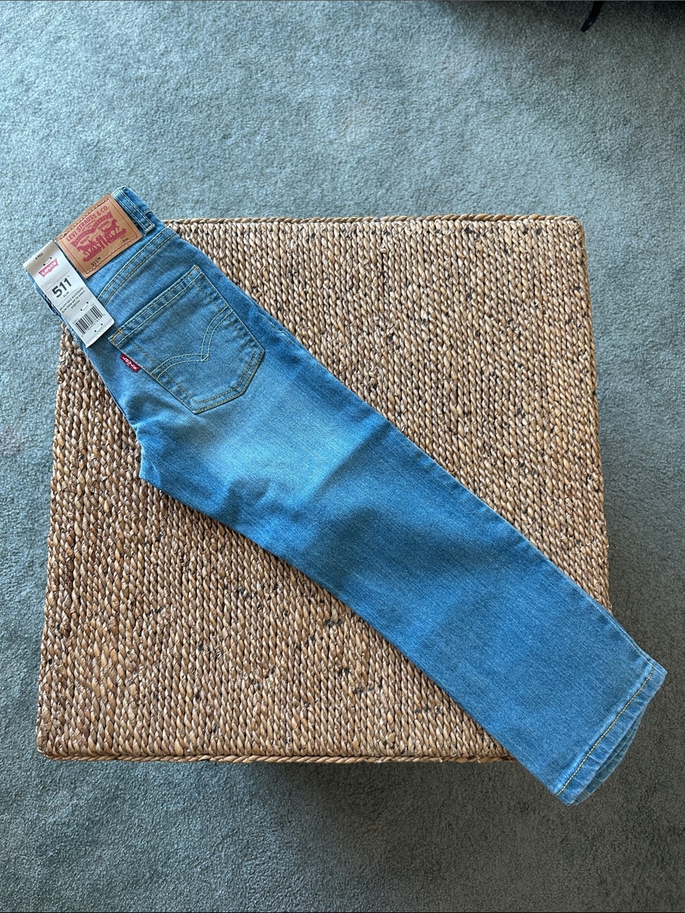 Levi's 511 Slim Jeans in Light Blue Denim with Red Tab